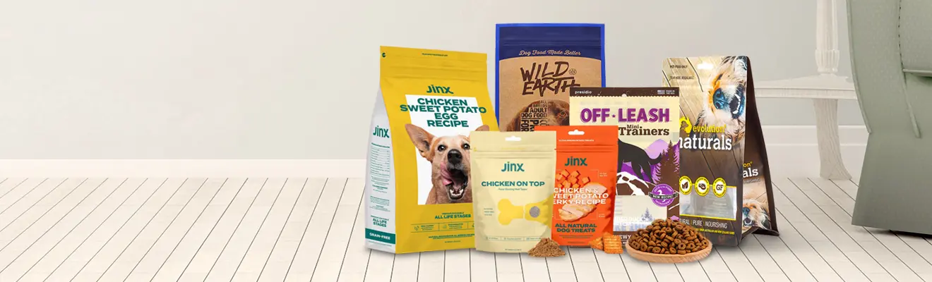 Pet food packaging sizes